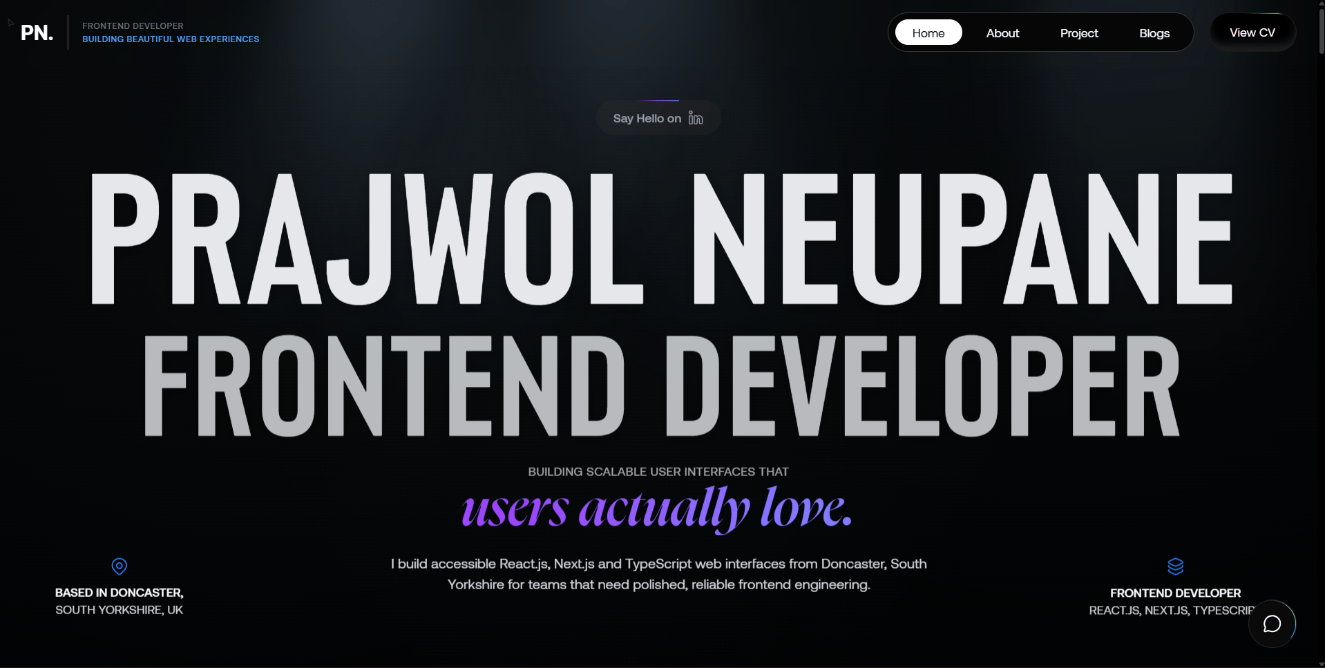 Portfolio Site & Rag Chatbot screenshot 1